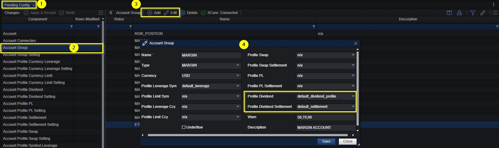 Account Group Setup